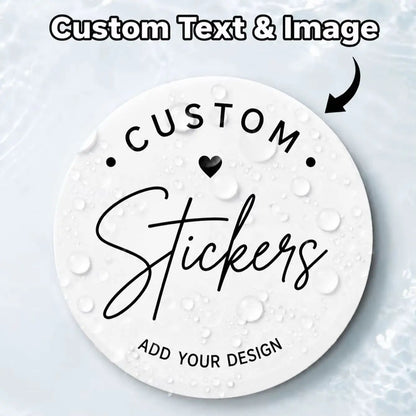 1/50/100PCS Custom Round Waterproof Stickers with Personalized Text & Images for Brand Logo, Product Packaging & Cans Labels