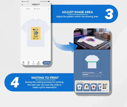 Smart Clothing Vending Machine Personalized Fashion AI Customizer DIY Garment Design Kiosk On Demand T Shirt Hoodie Production