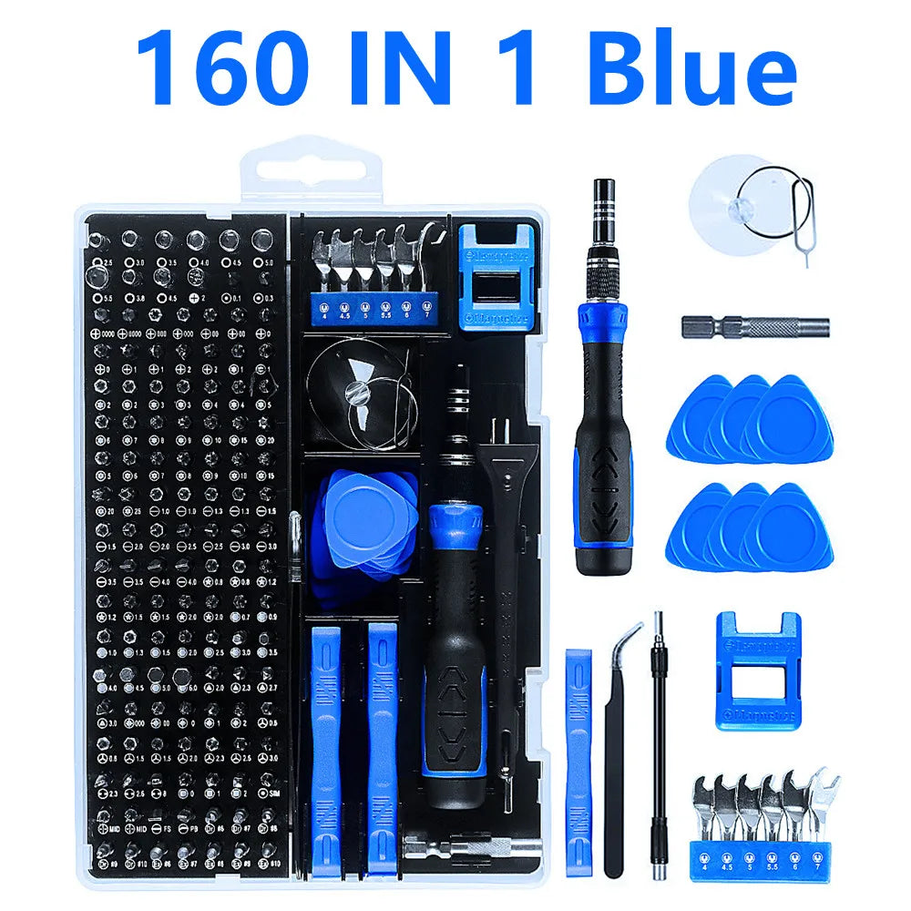 115/122/160 In 1 Precision Screwdriver Sets, Computer Repair Kit with Mini Wrench and Screw Remover,For Tablets,Watches,Iphones