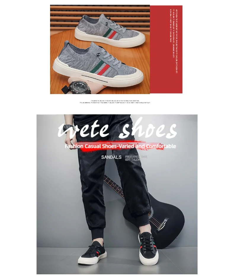 Men's breathable mesh casual shoes  summer lightweight soft soled comfortable outdoor walking shoes youth versatile trendy shoes