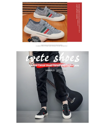 Men's breathable mesh casual shoes  summer lightweight soft soled comfortable outdoor walking shoes youth versatile trendy shoes