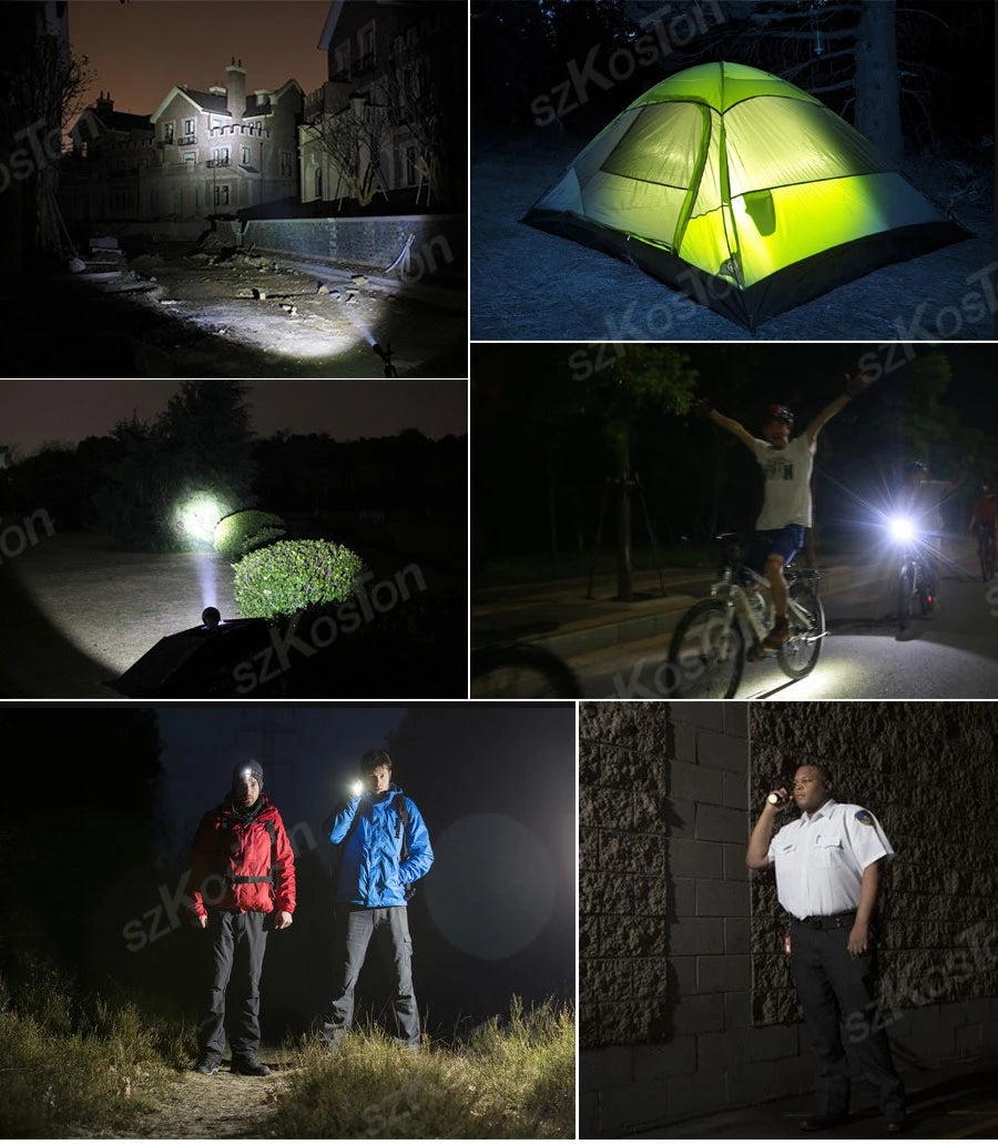 Portable XML T6 LED Flashlight Telescopic Tactical Lanterna Flashlight Multifunctional Zoomable Waterproof Outdoor Camping Bike