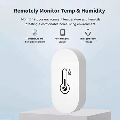 Tuya Zigbee Temperature Humidity Sensor SmartLife Remote Monitor For Smart Home Workwith Tuya Zigbee Hub