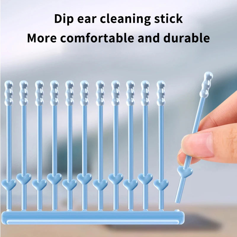 24PCS/Box New Silicone Disposable Ear Swabs Soft Ear Cleaner Sticky Ear Swabs Sticky Earwax Remover Stick Adults