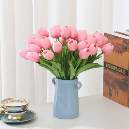 10/30PCS Artificial Flowers Real Touch Tulip Scrapbooking Vase Home Decor Wedding Garden Rose Arch Garland Mother's Day Bouquets