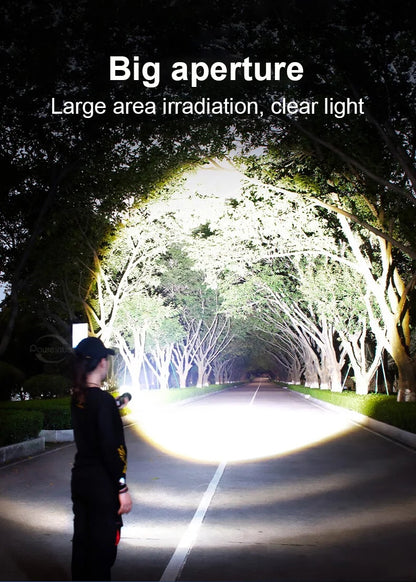 High Power ABS Flashlight White Laser Flashlight Built-in Battery Type-C Charging Tactical Torch Multifunctional Emergency Lamp
