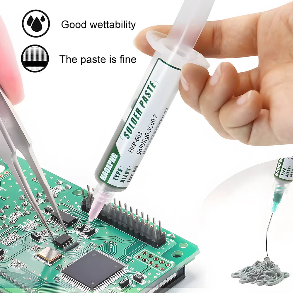 Sn99Ag0.3Cu0.7 Solder paste, flux, lead-free solder paste free cleaning is widely used in all kinds of soldering