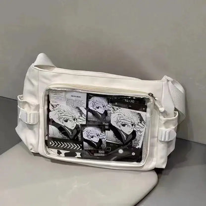 Daily Versatile Y2k Ulzzang Ita Bag One Shoulder Class Crossbody School Bag Harajuku Girls' Large Capacity Casual Itabag