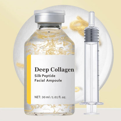 Anti-Aging Face Ampoule Collagen Silk Peptide Serum, Skin Tightening Lifting Boost Elasticity Fade Fine Lines Wrinkles Facial