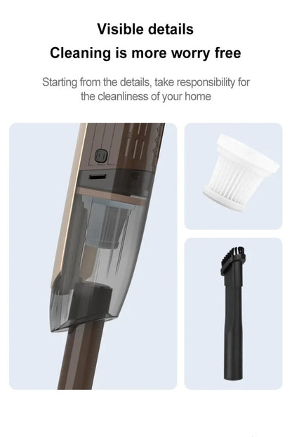 Wireless Handheld Vacuum Cleaner 20000Pa Strong Suction Lightweight Deep Cleaning for Home Pet Hair Car Floor Sweeping Tool