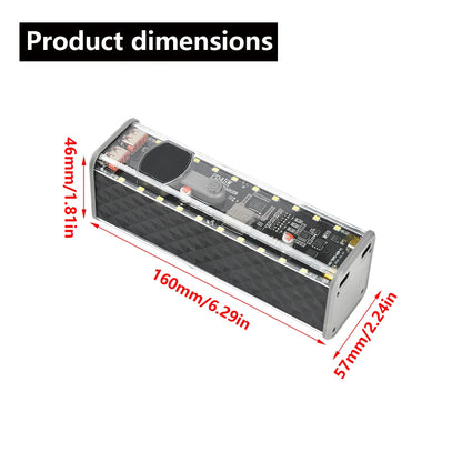 8×18650 battery case, DIY battery storage box with PD 45W super-fast charging, solder-free power bank casing, with outdoor light