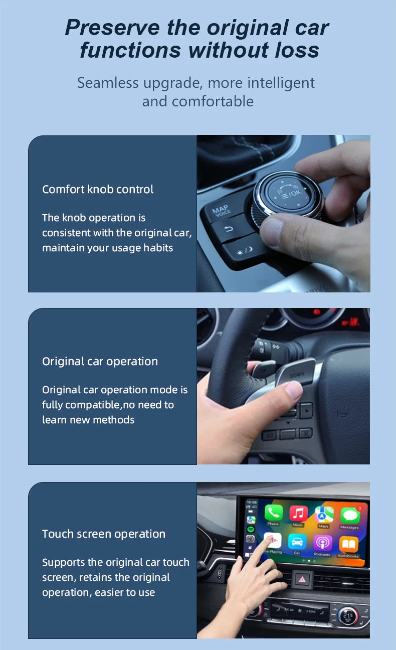 2in1 Wireless CarPlay Dongle Wireless Android Auto Adapter AI Smart Box For Car With Wired CarPlay Car Intelligent Systems