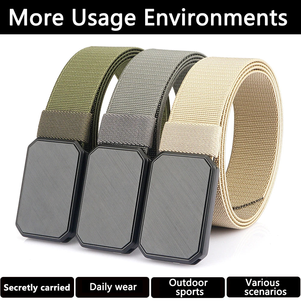 TUSHI Men Belt Aluminium Outdoor Hunting Tactical Multi Function Combat Survival High Quality Marine Corps Canvas For Nylon Male