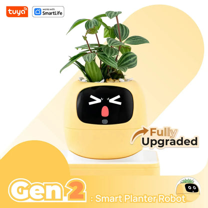 Gen1 Tuya Ivy Smart Planter,Endless Fun Over 49 Rich Expressions,7 smart sensors,AI Chips Make Raising Plants Easy and Fun