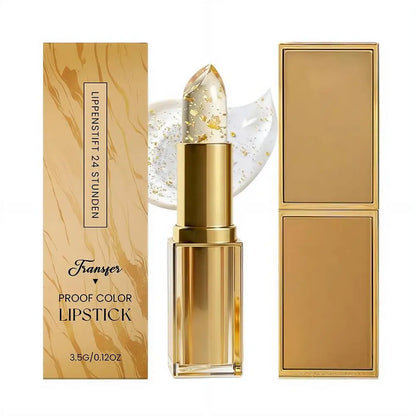 Gold Crystal PH Color Changing Lipstick Hyaluronic Acid Moisturizing Lip Balm Fade Lip Line Relieve Dryness Non Greasy Lip Gloss