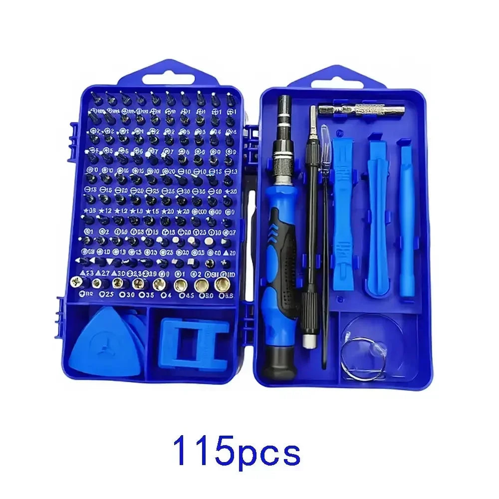 115 in 1 Multifunctional Screwdriver Set Electronic Repair Tools for Computer Phone and Household Use Insulation Screwdriver Kit