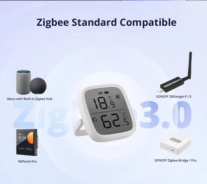 SONOFF SNZB-02D Zigbee Temperature Humidity Sensor SNZB 02D ZigBee Standard Compatible Smart Scene with ZBBrige-P Alexa