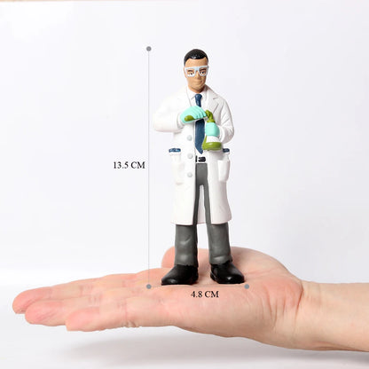 Realistic Professionals Pretend Career People Figures,Representing a Variety Of Occupations From Fire Fighter to Nurse Figurines