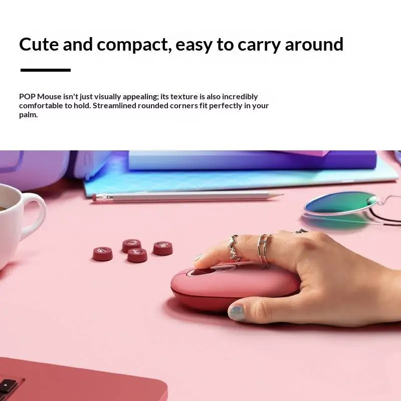 Logitech M350 POP Wireless Mouse Dual Mode Bluetooth 2.4Ghz Silent Click 18-Month Battery For PC Laptop Travel Office