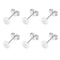 50pcs/Bag 925 Silver Stainless Steel Earring Studs Blank Post Base Pins With Earring Plug Findings Ear Back For Jewelry Making