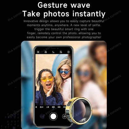 2026 Smart ring with charging compartment HD screen，sports mode 5ATM waterproof，long battery life smartring for ios Andriod