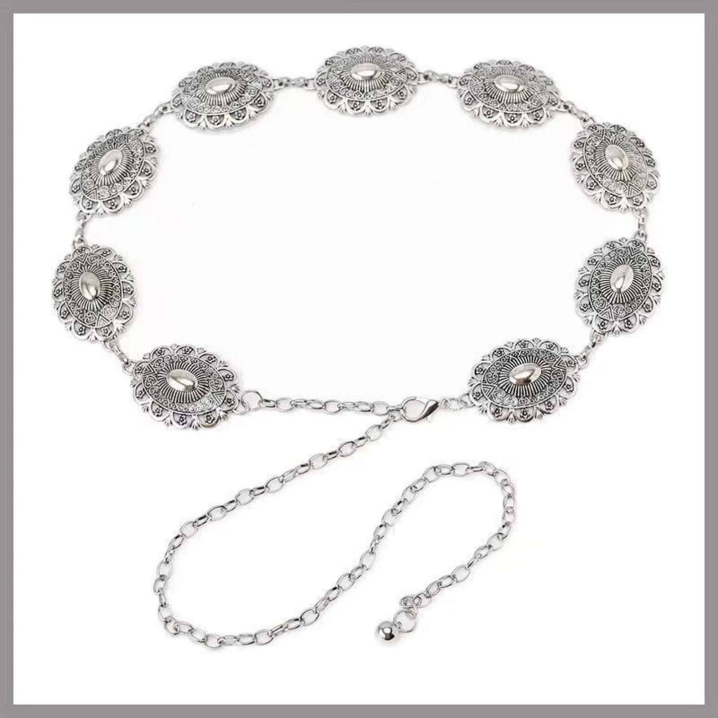 Retro Versatile Ethnic Style Metal Bohemian Waist Chain Belt For Women Fashion Sweater Chain Waist Seal Body Decor Accessories