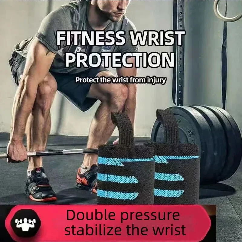 1PC Elastic Exercise Wrist Pressure Strap Weight Lifting Sports Wrist Bandage Wrap Wrist Guard Against Sprain for Men Women