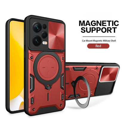 Armor Funda For Xiaomi Redmi Note 12 Pro 5G Case Slide Lens Protect Ring Stand Back Cover For Redmy Note12Pro Plus 12Pro 12S 12C