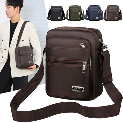 Waterproof Men Crossbody Bags Male Nylon Shoulder Bags Boy Messenger Bag Man Handbags For Travel Casual Large Satchel Grey Bags