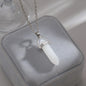 2Pcs/Set Luminous Hexagonal Column Heart Pendant Couple Magnetic Necklace Natural Stone Geometric Pendant Necklace Jewelry Gifts