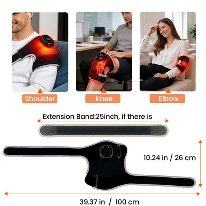 Infrared Heating Vibration Brace USB Plug In 660nm 850nm Red Light Pad for Knee Shoulder Elbow Joint Relax