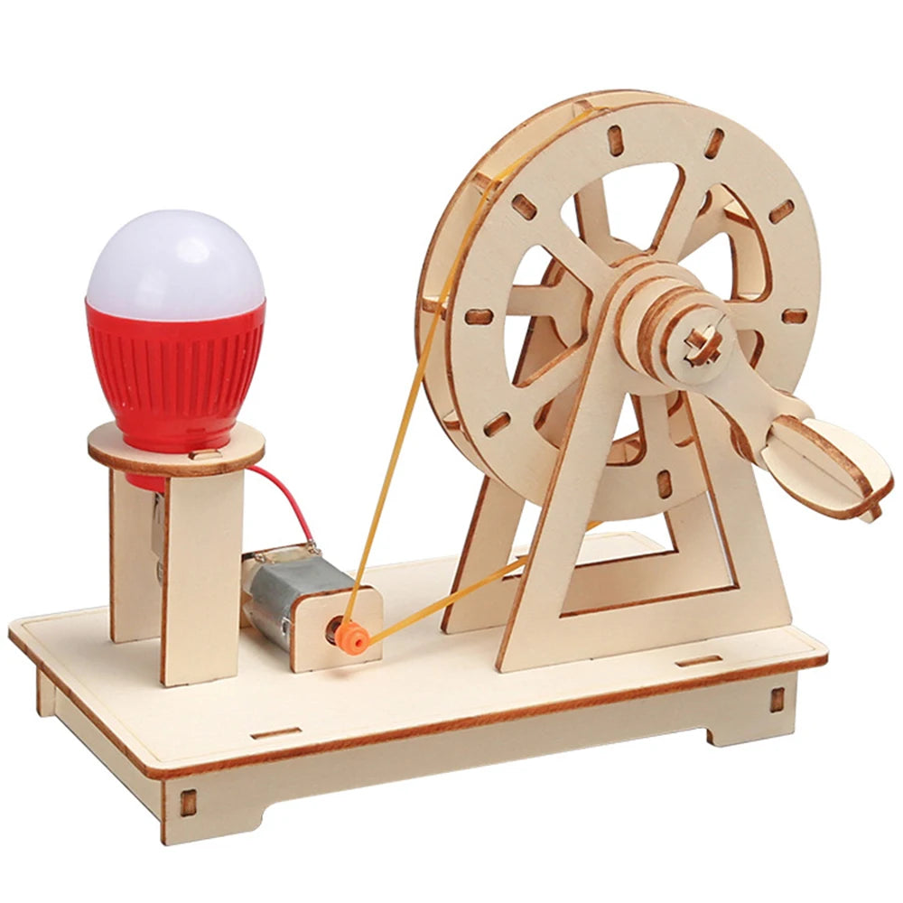 STEAM Experiment Kit Wooden DIY Toy Building Kit Hand‑Assembled Physical Science Model Science Lesson Aid For Kids 6‑14 Years