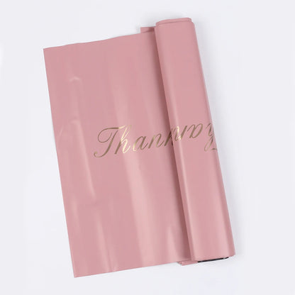 30/50Pcs Thank You Pink Shipping Bags Waterproof Plastic Express Mailing Bags Gifts Packing for Clothing Small Business