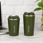 Thermo Cafe Coffee Mug - 380/510ML Leak-Proof Travel & Car Thermos, Double Stainless Steel for Tea, Water, Coffee