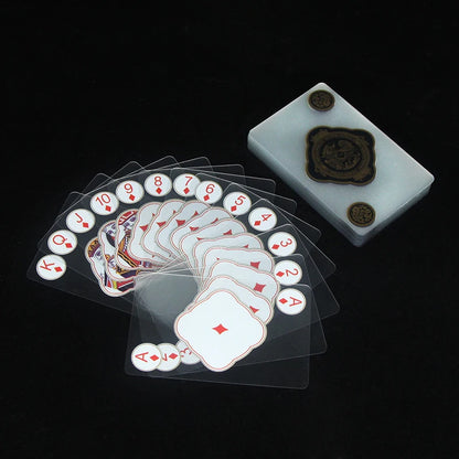Playing Cards with Transparent PVC Plastic Waterproof Poker Card with A Box Perfect for Blackjack Euchre and Other games