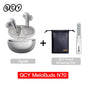 QCY MeloBuds N70 Adaptacyjne ANC Bezprzewodowe słuchawki douszne Bluetooth 6.0 LDAC Hi-Res Audio 6 mikrofonów Ładowanie bezprzewodowe Słuchawki 50 godzin IPX5