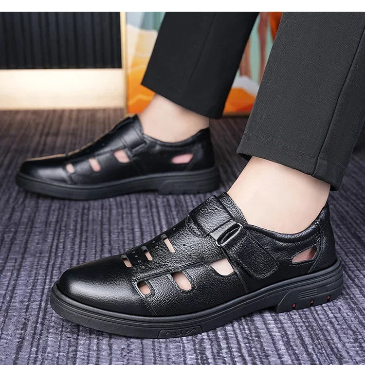 Men's Summer Hollow out Slip-On Shoes Anti-Slip Soft Bottom Casual Comfortable Breathable Loafers-705