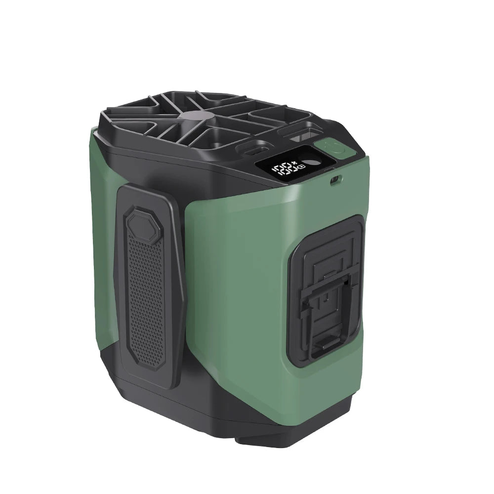 Portable Waist Fan Clip On, MAX 7H Work Time, Rechargeable Wearable Shirt Fan with Light,with Power Bank Function,16000RPM Powerful 5 Speed Belt Fans Personal Fans for Outdoor Jobsite Camping Travel