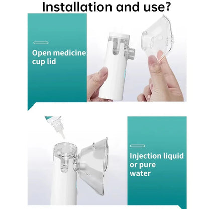 Mini Silent Mesh Nebulizer Medical Grade Ultrasonic Atomizer Efficient Nasal Inhaler Health Care Device For Children Adults