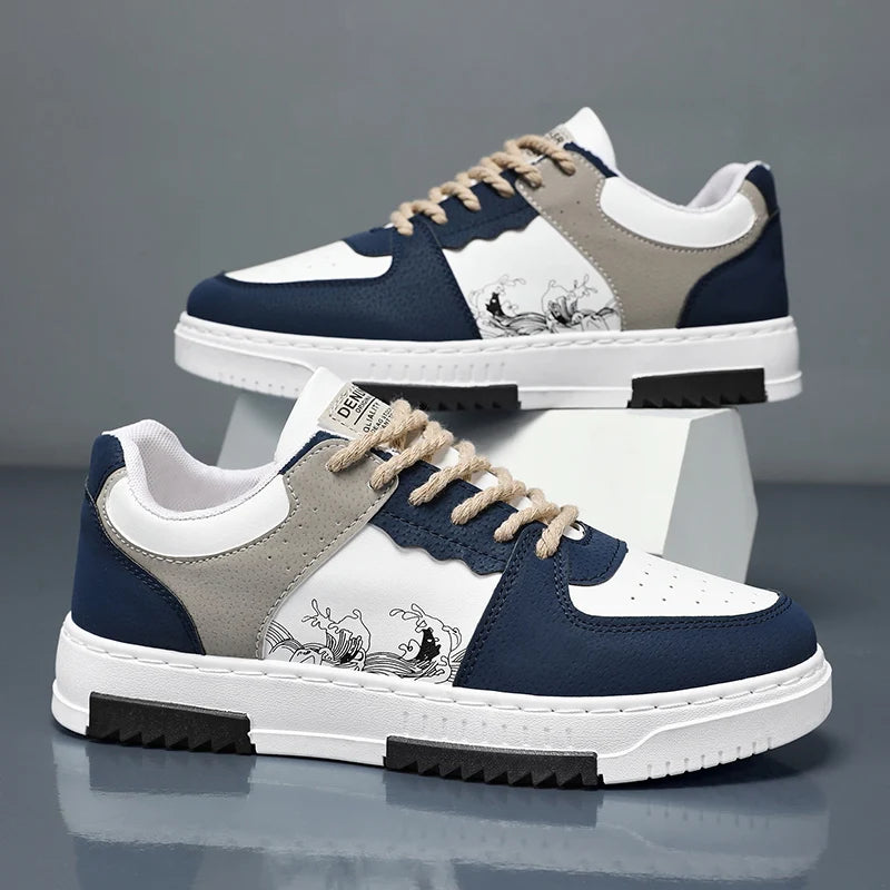 Fashionable Multifunctional Anti Slip and Wear-Resistant Casual Skateboarding Shoes Designed Specifically for Men, Men's Lightwe