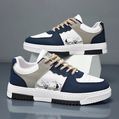 Fashionable Multifunctional Anti Slip and Wear-Resistant Casual Skateboarding Shoes Designed Specifically for Men, Men's Lightwe