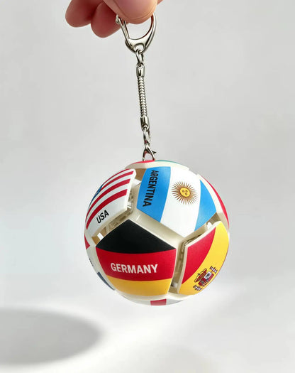 2026 New Football Pressable Keychain Bag Pendant Toy for Relieving Stress and Anxiety Finger-pressing Puzzle and Entertainment B