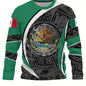 Fashion Mexican Flag T-Shirts Mexico 3D Print Men Woman Long Sleeve T Shirt Streetwear Oversized Harajuku Kids Tees Top Clothing