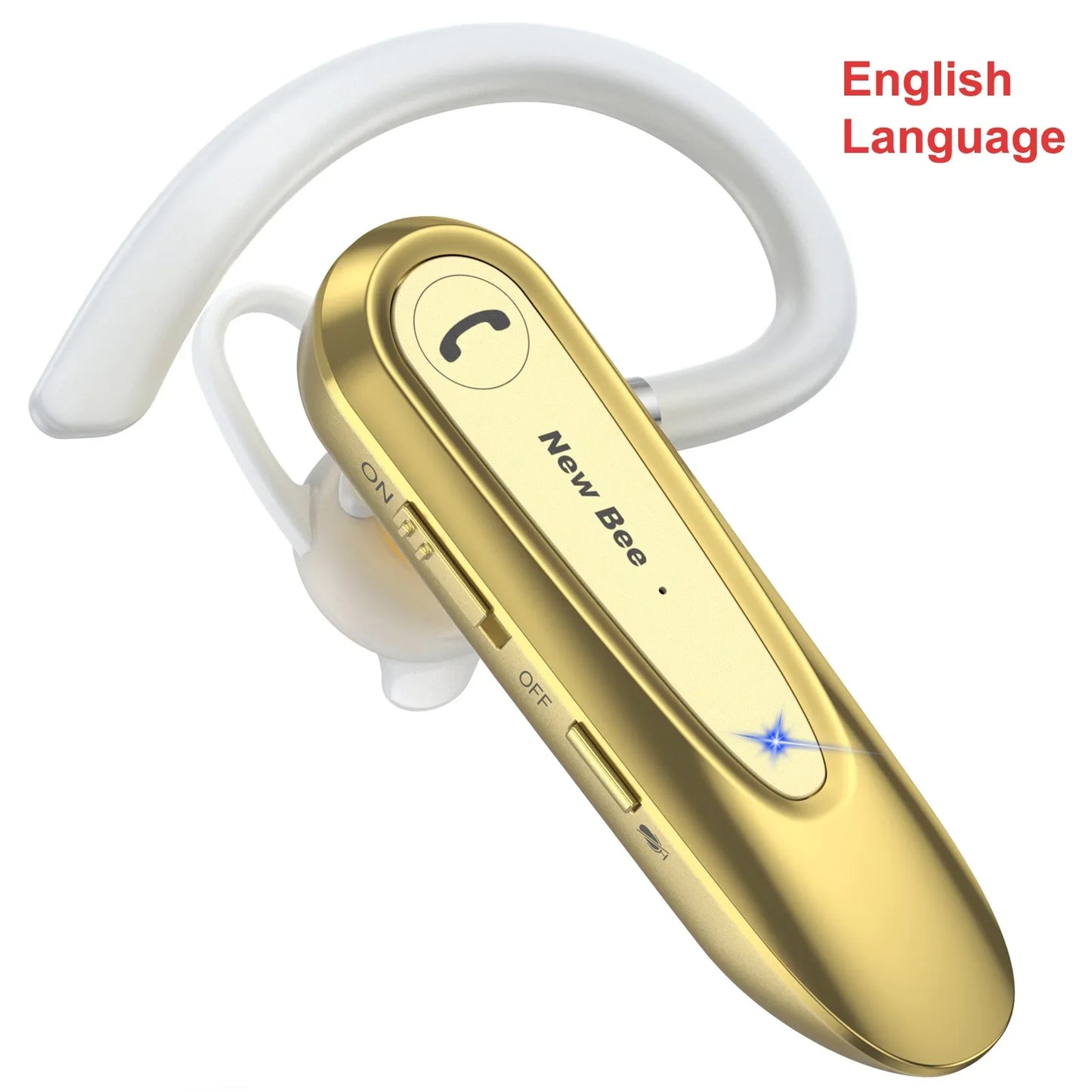 New Bee B45 Bluetooth 5.0 Headset Wireless Earphone Headphones with Dual Mic Earbuds Earpiece CVC8.0 Noise Reduction for Driving
