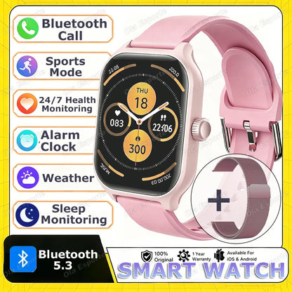2026 New Men's Smart Watch Women's Gift Heart Rate Blood Oxygen Sports Fitness Watch Electronics Bluetooth Call Smartwatch HW12