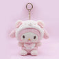 New Style Sanrio Latte Pacifier Cartoon Kulomi Cinnamoroll Melody Hello Kitty Cat Plush Toy Keychain Ornament Pendant Gifts