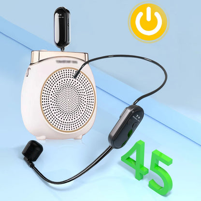 1-5PCS 2.4G 2 in 1 Head-mounted Wireless Lavalier Microphone Set Transmitter with Receiver for Amplifier Voice Speaker Teaching