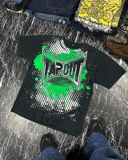 imited Stock Men's Harvester Skull T-Shirt Gothic Wings Cross Print  Vintage Streetwear Soft Breathable FabricL