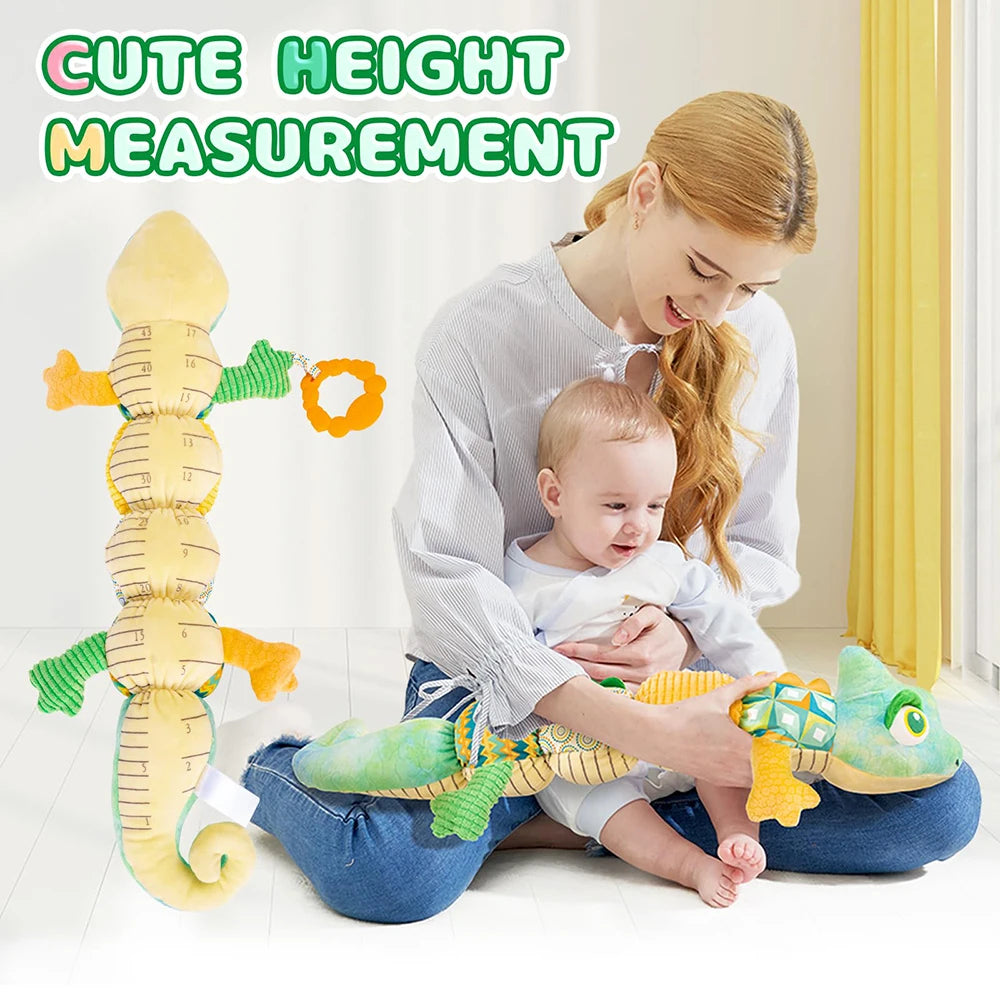 Tummy Time Toys 0-24 Months Baby Musical Stuffed Animal Infant Ruler Design Rattle and Multi-Textures Newborn Toys for Babies