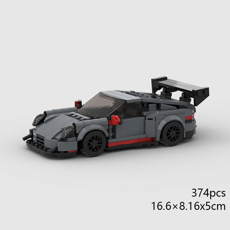 City Speed Racing Car Model Building Blocks DIY Bricks MOC Toy Classic Rally Sports Super Racer Vehicle Christmas gift technique